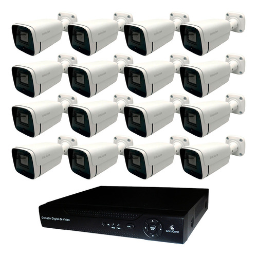 Kit Cctv Vigilancia Seguridad 16 Cámaras Ip Video Hd 2k Nvr