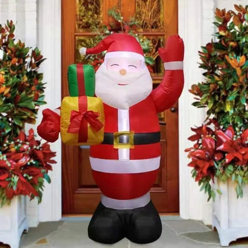 Cb Adorno Navideño Inflable Led Gigante De Papá Noel