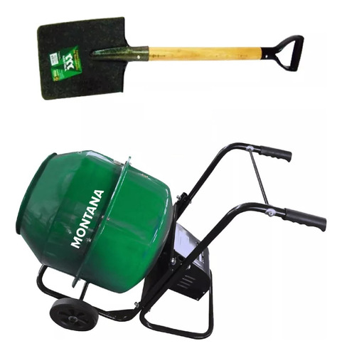 Hormigonera Montana De 1hp 750w  140 Lts + Pala De Corte