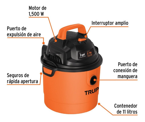 Aspiradora De 3 Galones, Truper 12091