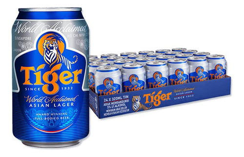 Tiger Beer 330 Ml 24 Pzas
