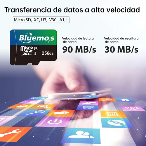 Tarjeta De Memoria 256gb Sd Tf Flash Con Adaptador Usb Inclu