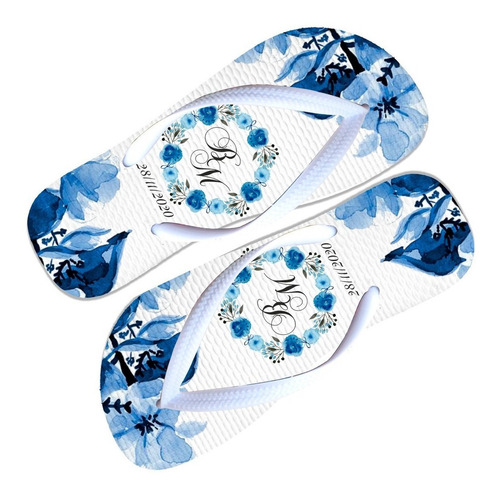 Imagem 3 de 5 de Chinelos Personalizados Para Casamento Menor Preço Feminino