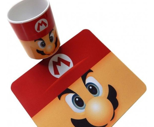 Combo Caneca + Mouse Pad Mario Bros