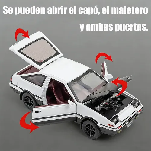 Toyota Ae86 Alloy Toy Car Modelo 1:30 Vem Com Luzes, Dfgdf