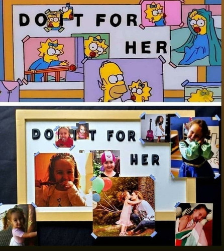 Cuadro Hazlo Por Ella/do It For Her (simpsons)-cinetiquetas