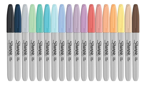 18 Marcadores Plumones Permanente Punta Fina Vintage Sharpie
