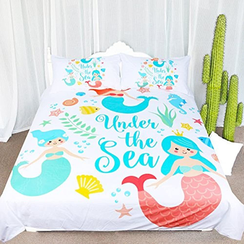 Arightex Sirena Ropa De Cama Azul Turquesa Juego De Cama Beb