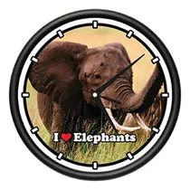 Comprar Signmission Elephant Wall Clock Elephants Zoológico De Anima