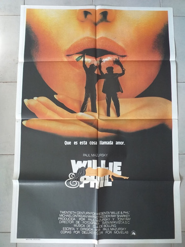 Antiguo Afiche Cine - Willie & Phil *