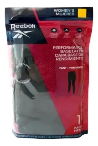 Pantalón Térmico Reebok Para Dama Gris Base Rendimiento