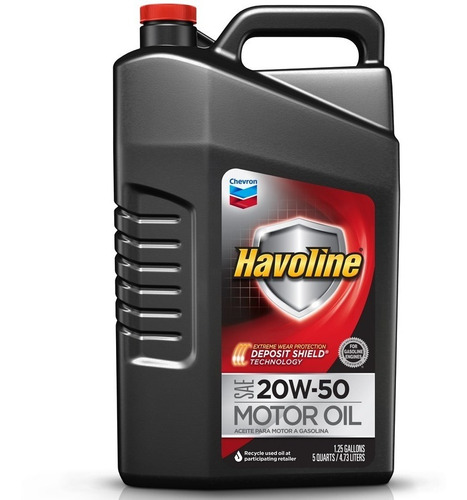 Havoline 20w50 Americano Lubricante 4,73 Lt - Tyt