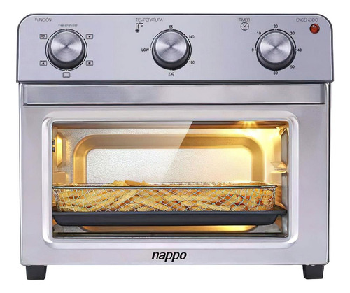 Horno de mesa eléctrico Nappo NEH-095 22L negro/acero inoxidable 220V