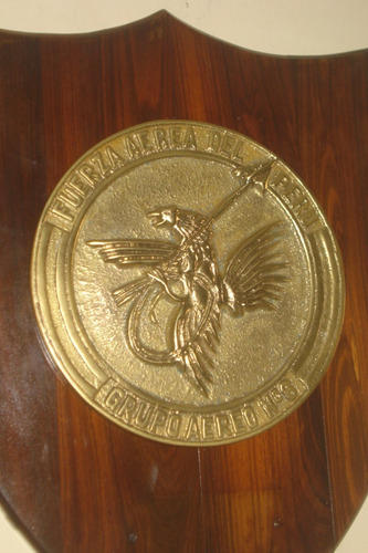 Vint_retro Emblema Gallo Fap Bronce Antiguo 1970