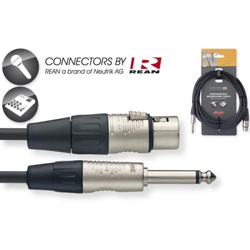Imagen 3 de 3 de Cable 6m Canon Hembra-plug Profesional Stagg Nmc6xp
