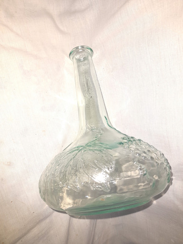 Antiguo Botellon De Vidrio Para Vino Transparente (Usado)