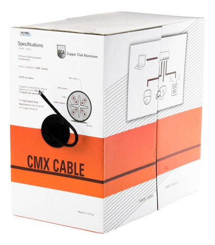 Cable Utp Cat6 Linkedpro 305 Mts Color Negro, Pro-cat-6b