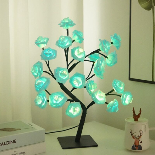 Lámpara De Escritorio Con Luz De Árbol De Flor Rosa Led,2024