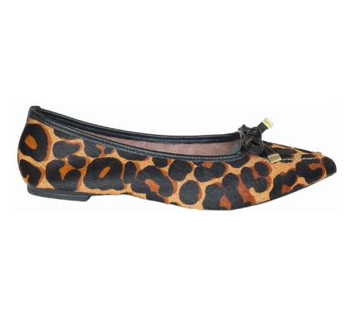 Sapatilha Animal Print Em Couro - 07623