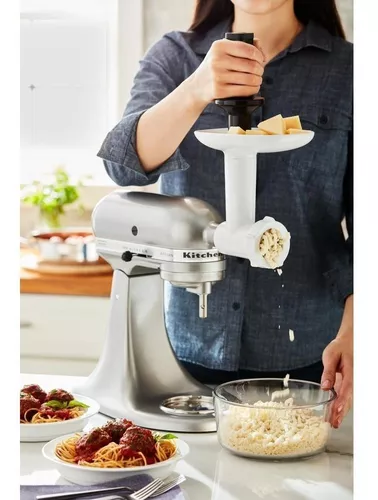  Accesorio moledor de carne y alimentos compatible con batidoras  de pie KitchenAid, con 2 rellenadores de salchicha incluidos. Accesorio  útil de batidora como procesador de alimentos : Hogar y Cocina