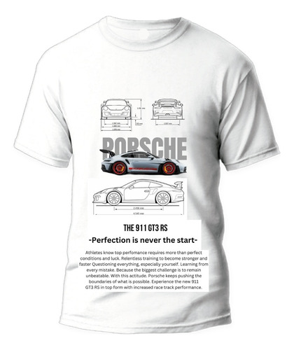 Playera Porsche 911 Gt3 Rs Carro Diseño Para Hombre 