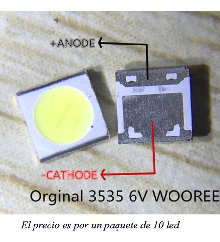 Led Backlight Retroiluminacion Wm35e2f-yr09b 6 Volt 500 Ma