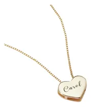 Comprar Cadena Cadenita Collar Con Nombre Dije Corazón Personalizado