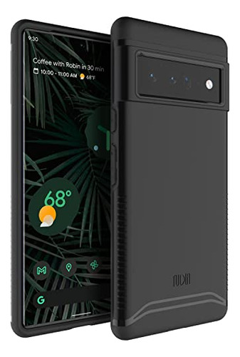 Funda Para Google Pixel 6 Pro Matte Negro Dual Layer Tough