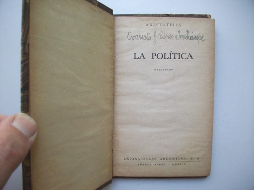 La Política - Aristóteles - Tapa Dura