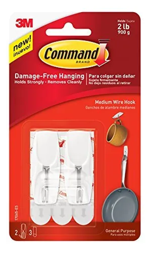 comprar Hook 3m Command, Tamaño Mediano, Plástico, 5,4 Cm, 0,9 Kg, C