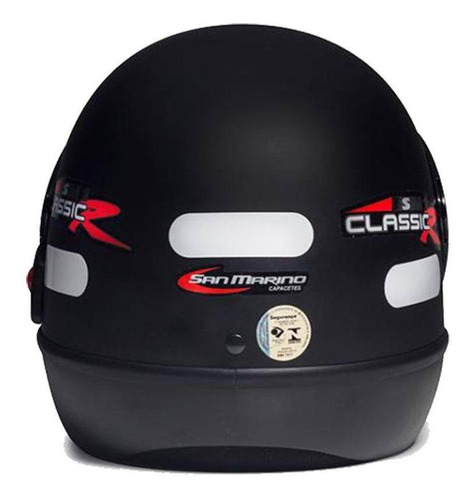 Imagem 4 de 7 de Capacete Taurus San Marino Preto Fosco Classic