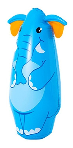 Costal De Box Inflable Punching Bag Infantil De Jirafa Color Celeste