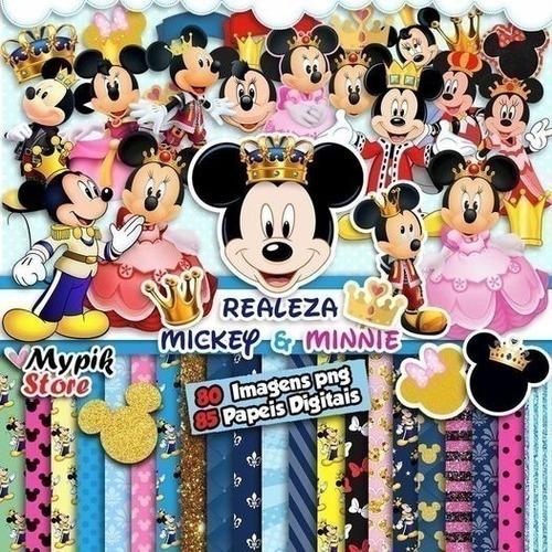 Papeles Digitales Y Cliparts Png Mickey Rey Minnie Princesa