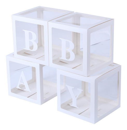 Caja Transparente Para Arreglos De Fiesta De Alfabeto De 4 P