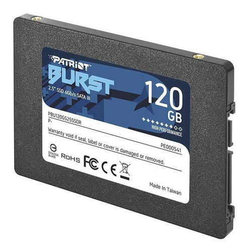 Imagen 2 de 5 de Disco Solido 120gb Interno Patriot Burst Sata Pc Notebook