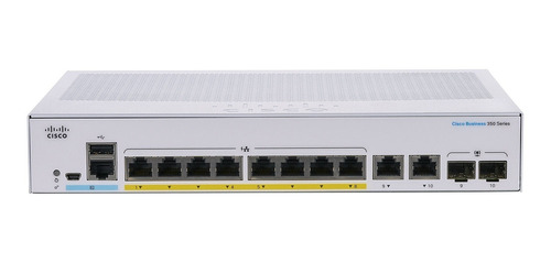 Switch Cisco Cbs350-8fp-e Adm 8 Puertos Poe Giga + 2 Sfp