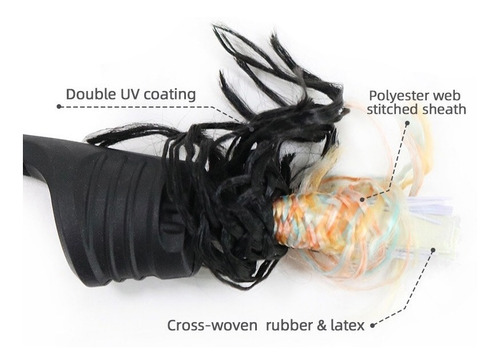 Imagen 7 de 10 de Set 30 Pzs Cordones Elástico Con Gancho Metal Bungees Cuerda