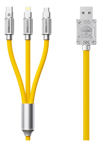 Cable De Carga Rápida Tipo C Transformer Tf-a01 Color Tf-a03 Yellow