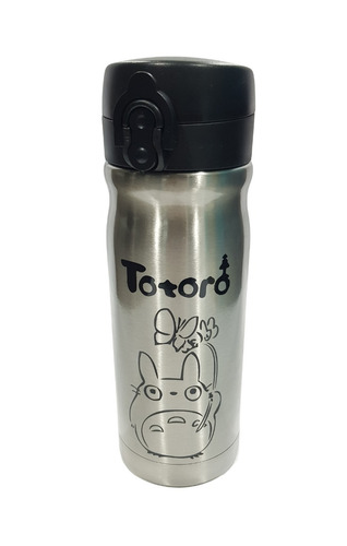 Termo Totoro Bebidas Calientes Acero Inoxidable Tapa Segura