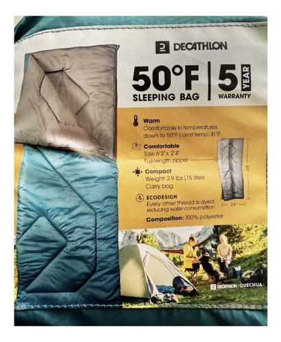 Sleeping Bag 50°f / 10°c Arpenaz