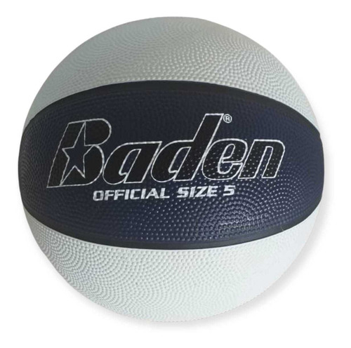 Balón Basketball Baden #5 Gris Con Negro R99 