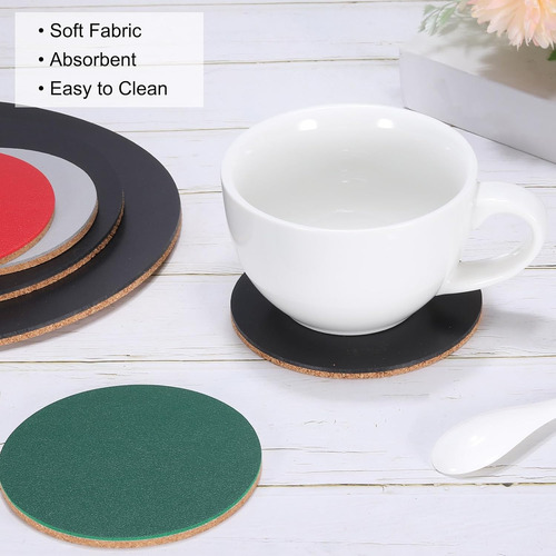 12 Posavasos De Corcho Para Plantas De 4 X 4 X 0.2 Pulgadas,
