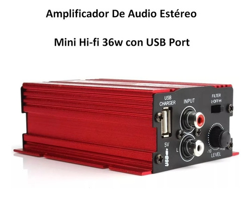 Amplificador De Audio Estéreo Mini Hi-fi 36w Para Vehículos