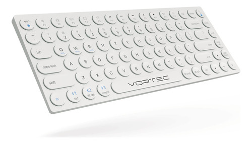 Teclado Inalámbrico Vortec Multidispositivo/blanco