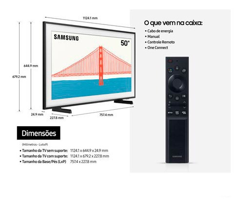 Imagem 4 de 5 de Smart Tv Samsung The Frame Qled 4k 50 , Modo Arte - 50ls03aa