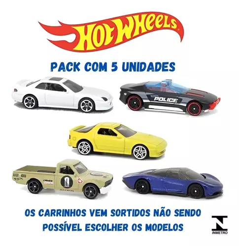 Carrinhos - Hot Wheels - Pacote com 5 Carros - Sortidos - Mattel