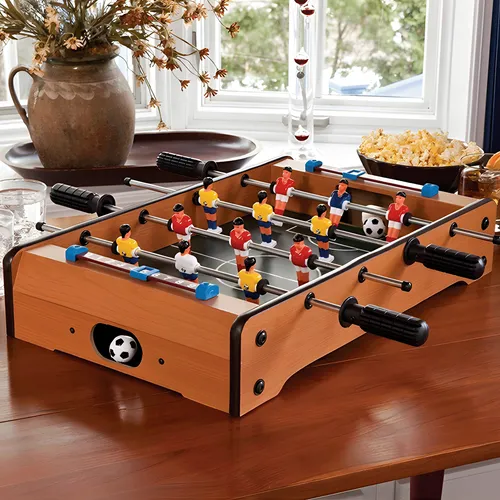 Mesa De Fútbol Mini Taca Taca Portátil De Madera Para Niños