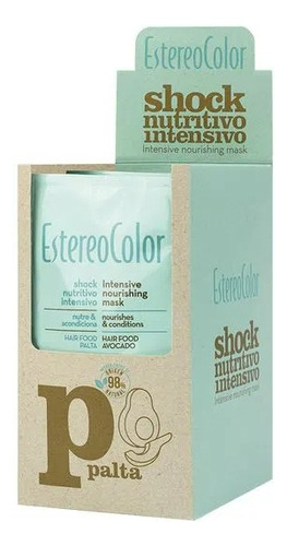 Estereo Color Capilar Shock Nutre Intensivo Palta 50g X10