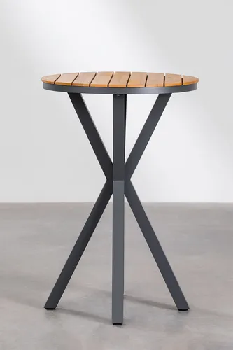 Mesa Tipo Bar En Madera Maciza