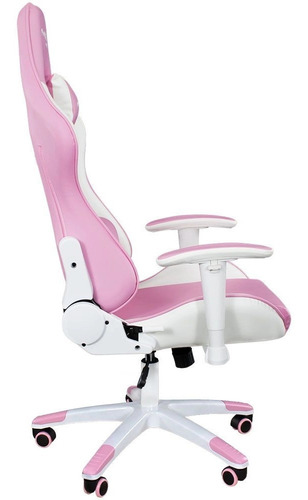 Imagem 6 de 6 de Cadeira Gamer Mx5 Giratoria Branco E Rosa Mymax Mx5/pk